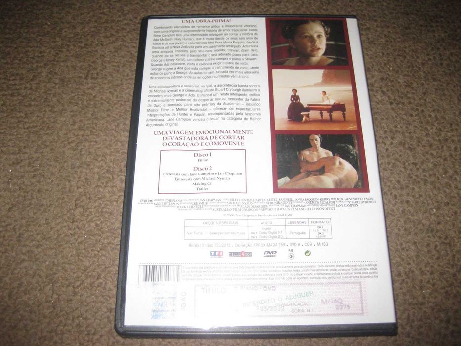"O Piano" com Holly Hunter/Edição Especial com 2 DVDs
