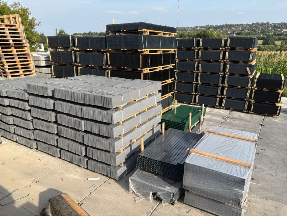 Podmurówka Kaseton 250cm ogrodzeniowa 25cm 20cm 30cm Szara