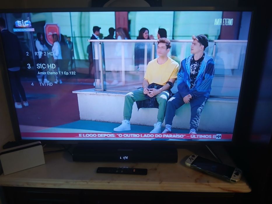 Smart tv 55 polegadas e barra de som