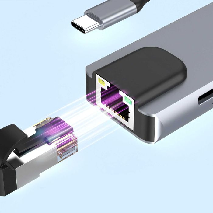 Hub USB Wielofunkcyjny Adapter HUB USB HDMI MICROSD 8 portów