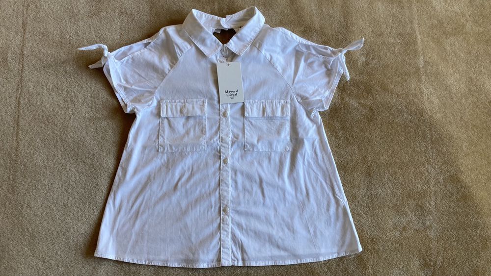 Camisa algodão branca da Mayoral Chique por estrear, tamanho 12
