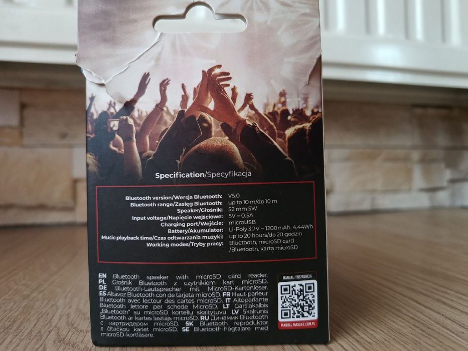 Głośnik Maxlife Bluetooth MXBS-04 5W
