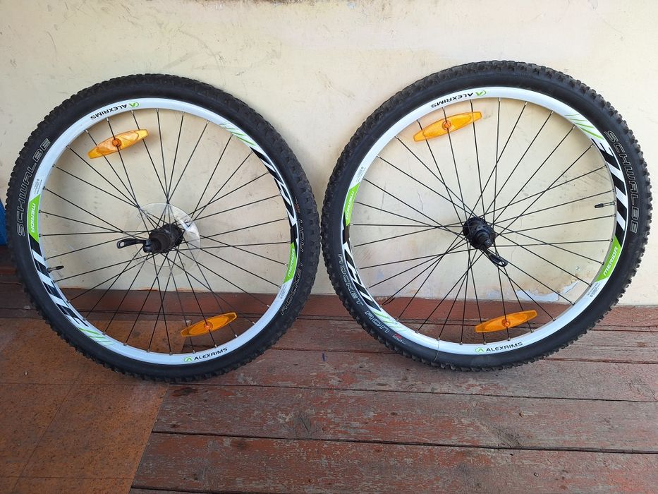 Колесо 26 (вилсет). обод alexrims, втулка deore, schwalbe rocket ron
