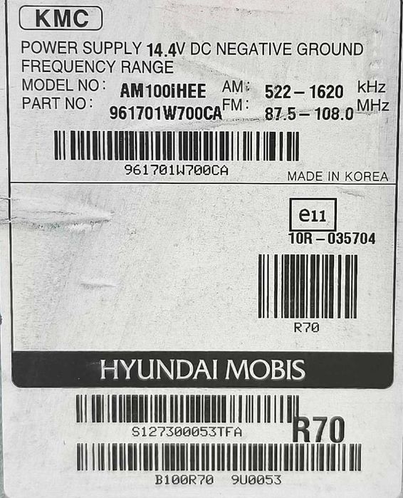 Rádio / Auto Rádio 961701W700CA - KIA RIO III