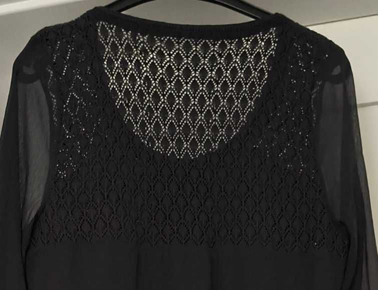Sukienka BOHO 40 _ hafty koronki _ bawełna grafit