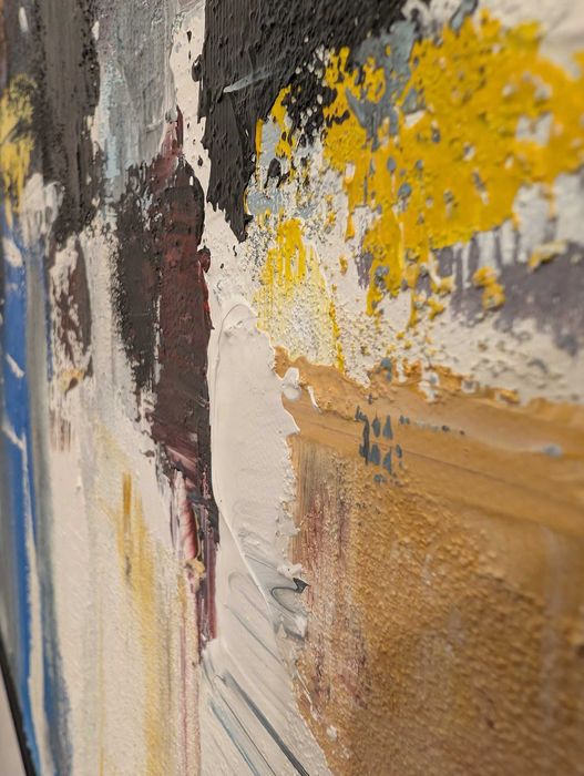 "Wrażenie Miasta" ręcznie malowany obraz na płótnie, 100x150 cm