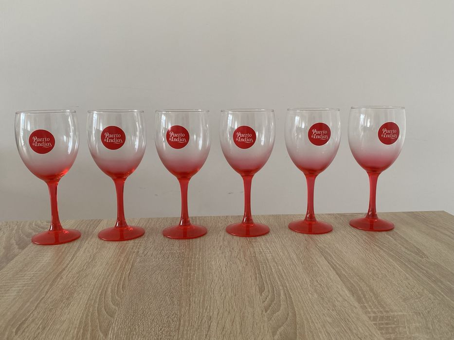 6 copos de gin marca puerto de indias