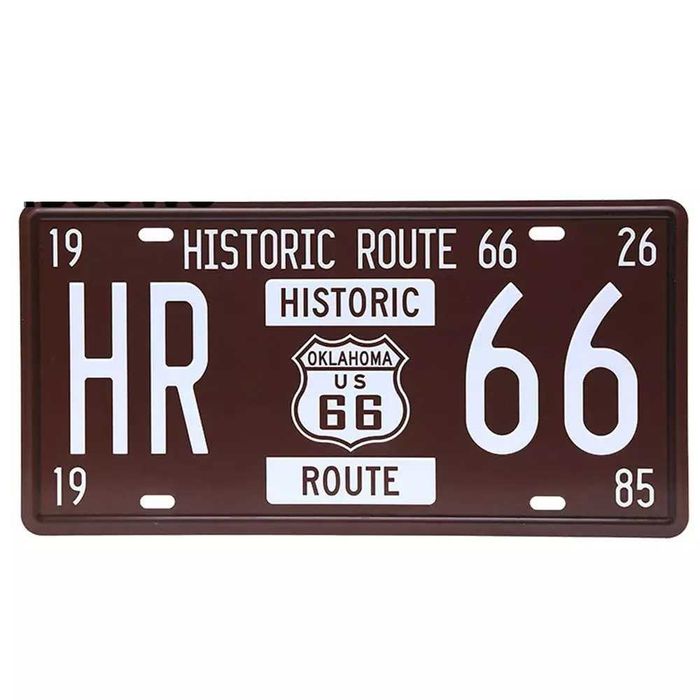 Номер американский США Route 66 трасса usa custom plate винтаж ретро