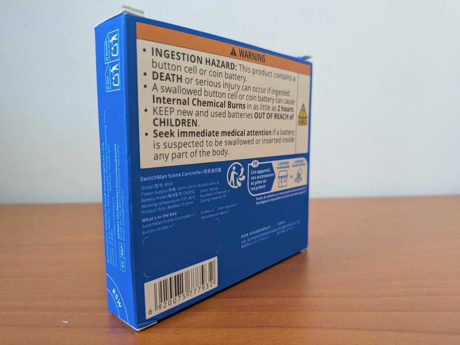 SONOFF SwitchMan R5W — comando sem fios de 6 botões