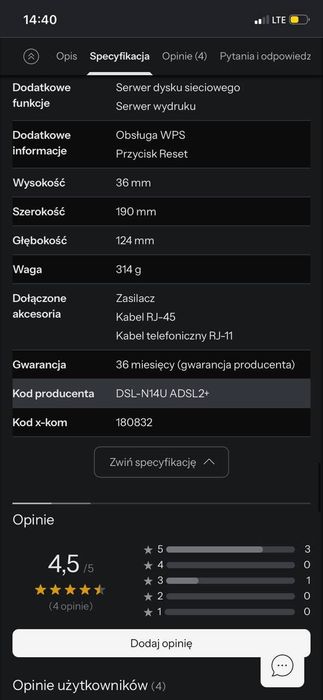 Router bezprzewodowy ASUS ADSL