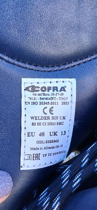 Ботинки сварщика COFRA WELDER BIS UK, размер 48