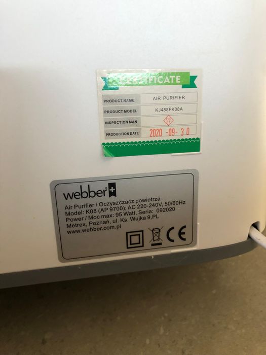 Oczyszczacz powietrza Webber K08 AP9700
