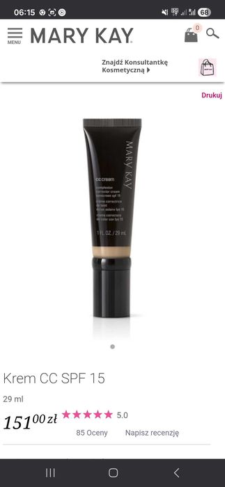 Mary Kay CC Krem spf15 Medium to deep