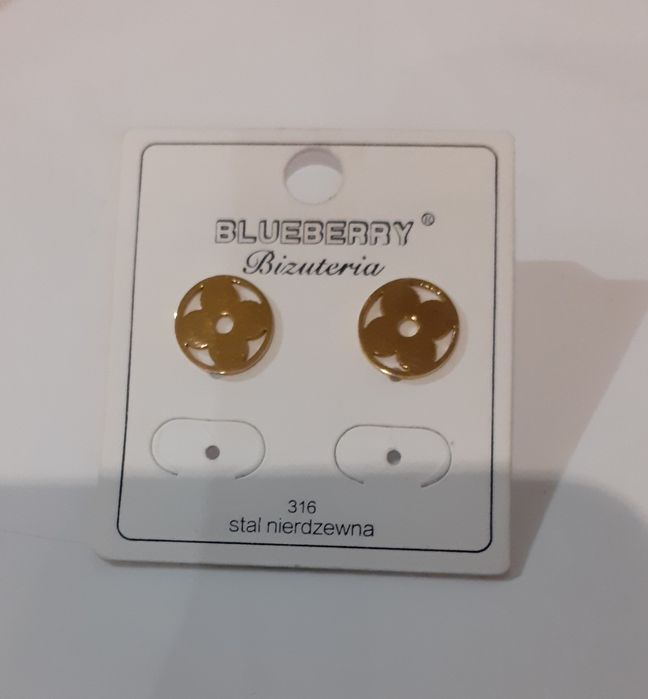 Kolczyki złote wkręty stal nierdzewna