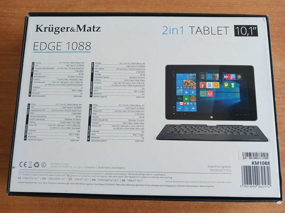 Sprzedam laptop/tablet Kruger&Matz Edge 1088 z odpinanym ekranem
