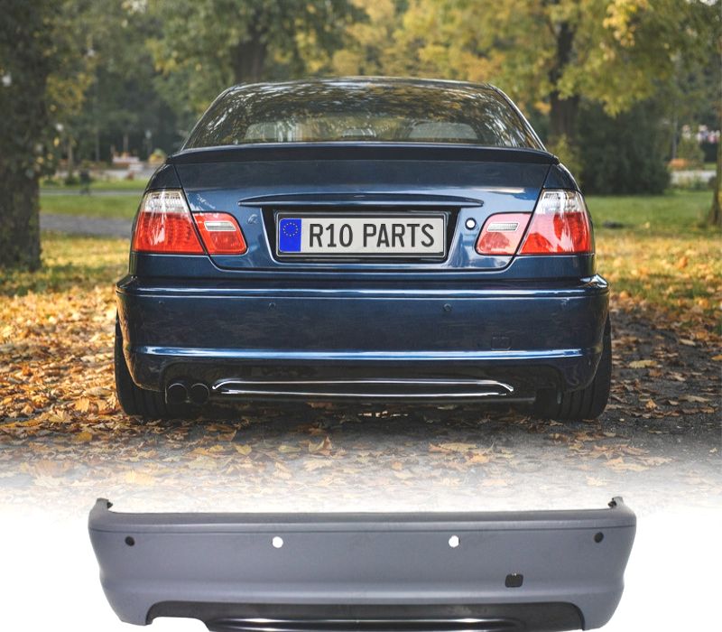 PARA-CHOQUES TRASEIRO BMW E46 99-07 COUPE CABRIO LOOK M PDC