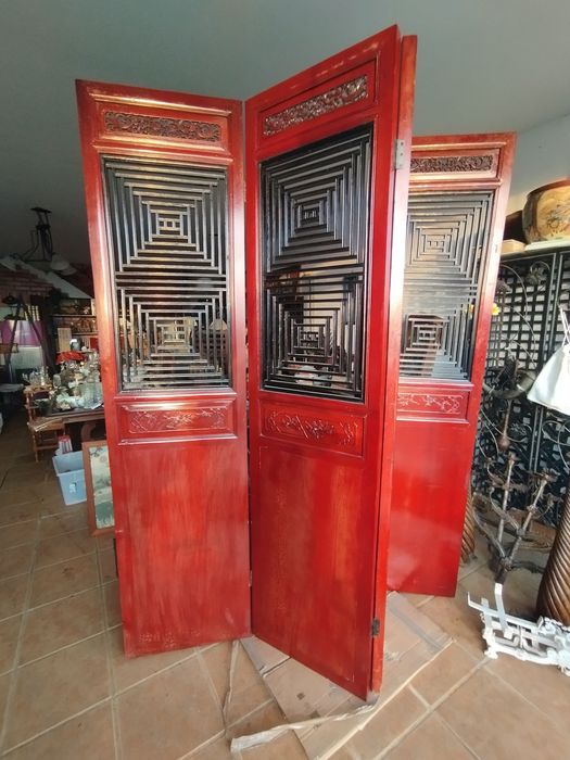 Biombo Chinês madeira maciço