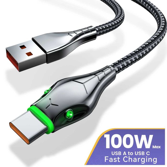 Kabel USB do usb-c 100w szybkie ładowanie - unikalny wzór smoka 0,3m