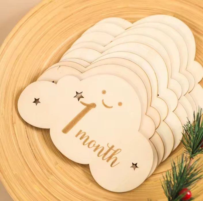 Метрика дерев'яні таблички по місяцях