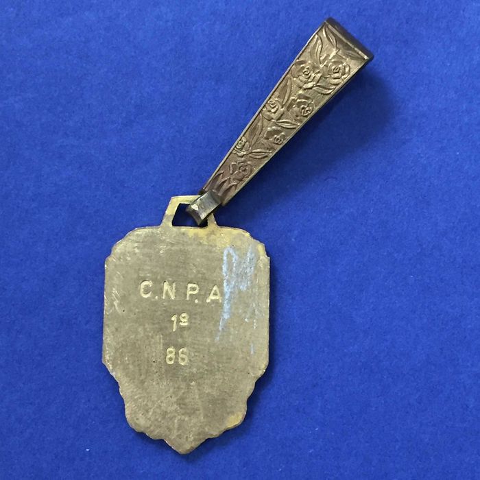 FEDERAÇÃO PORTUGUESA DE PATINAGEM - Medalha em latão e esmalte