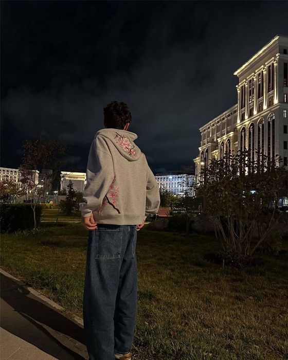 Sakura Cherry Blossom зіп-худі оверсайз / зип худи Сакура / Sakura Cherry Blossom zip hoodie