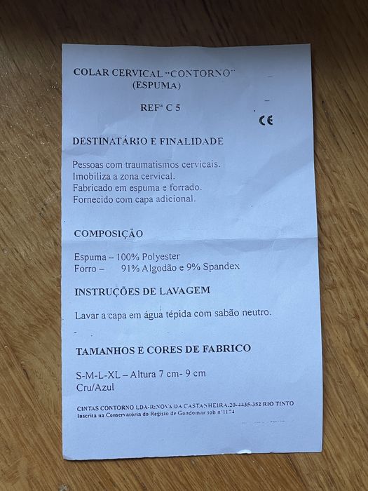 Colar cervical ortopedico novo