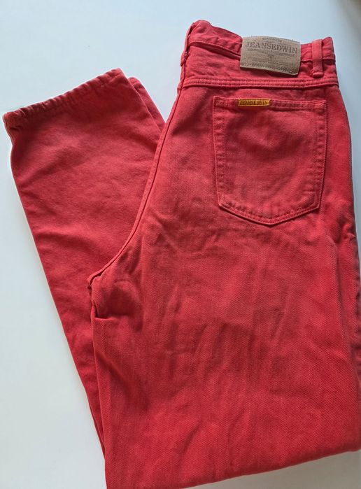 Edwin Japan Jeans męskie spodnie Newton Slim  34x30 czerwone