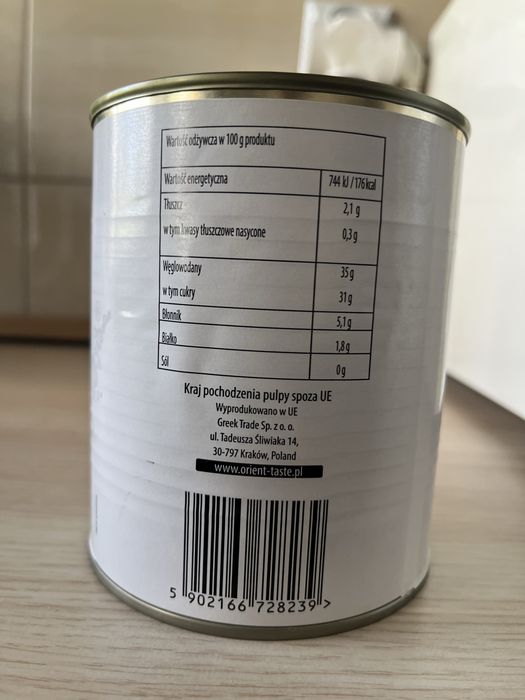 Pulpa z marakui z pestkami 860g nowa