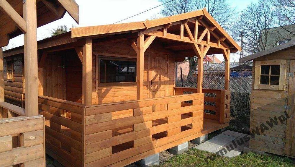 Domek letniskowy z komórką/domek odgrodowy/domek działkowy/drewniany