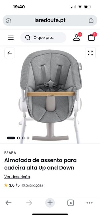 Cadeira refeição bebé Beaba pouco uso