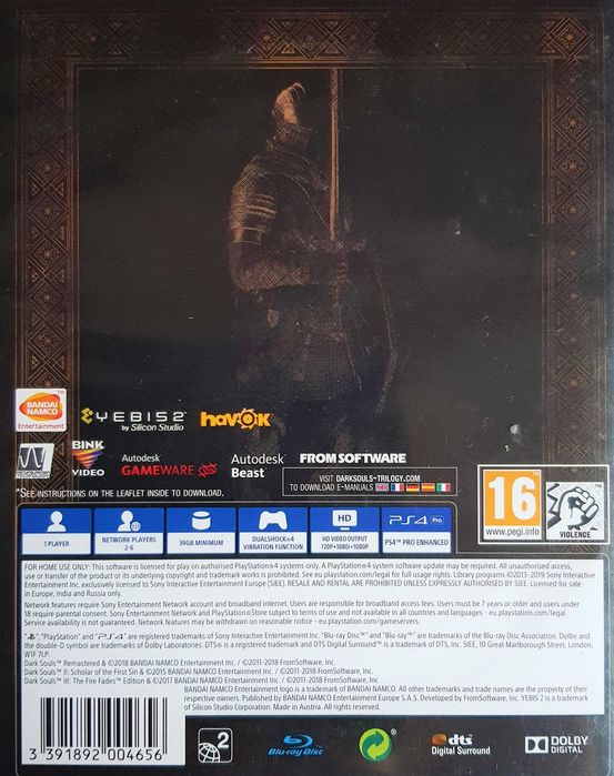 DARK SOULS REMASTERED PL Playstation 4 PS4 PS5 Nowa Sklep Multigames