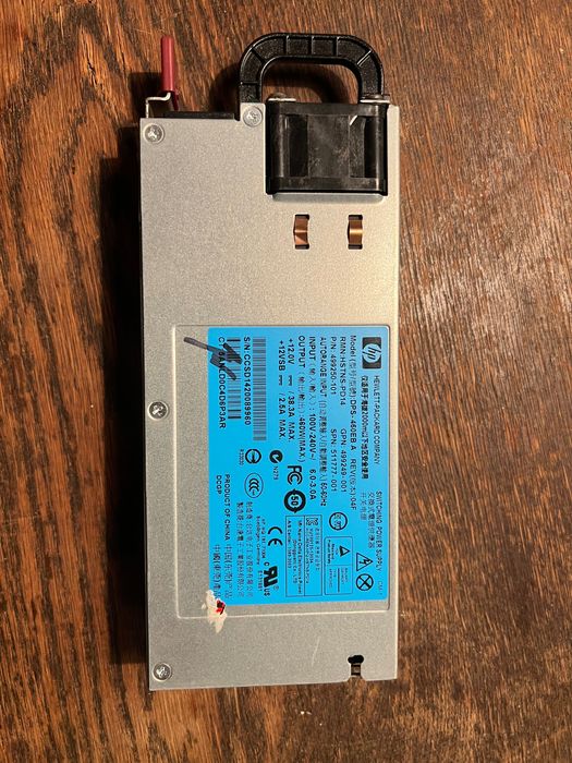 AMD BC 250 / zasilacz HP / kable