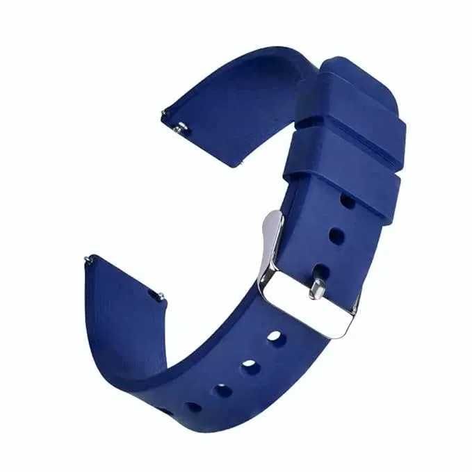 Silikonowy pasek opaska do zegarków i smartwatch 20mm granatowy