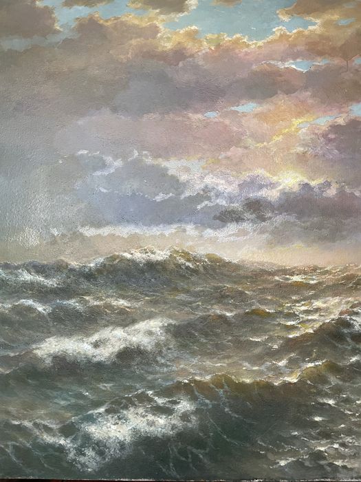 Картина Море Шторм масло холст