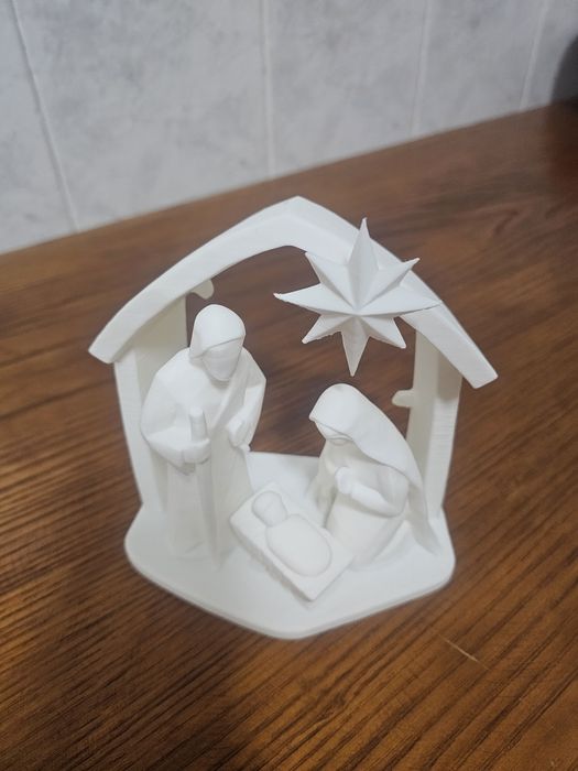 Presépio minimalista branco