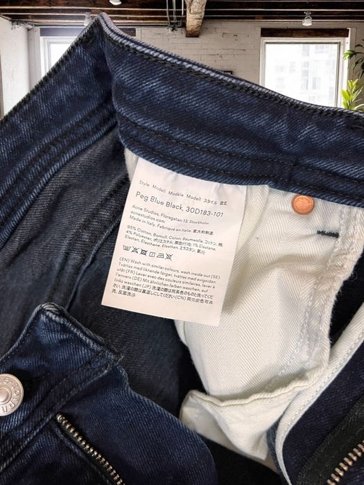 Acne Studios Peg Blue Black roz. W30 L30 męskie dżinsy