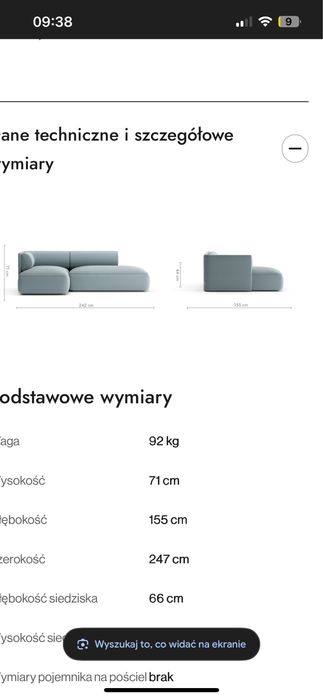 Narożnik i szezlong OPTISOFA