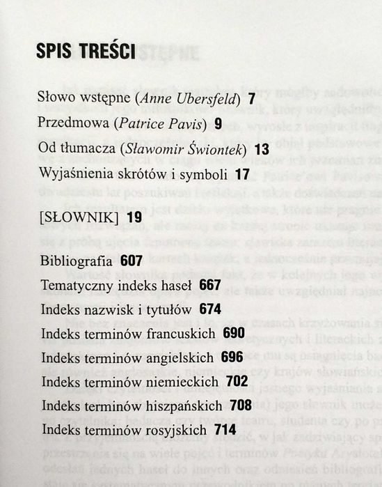 Słownik terminów teatralnych, Patrice PAVIS, HIT!