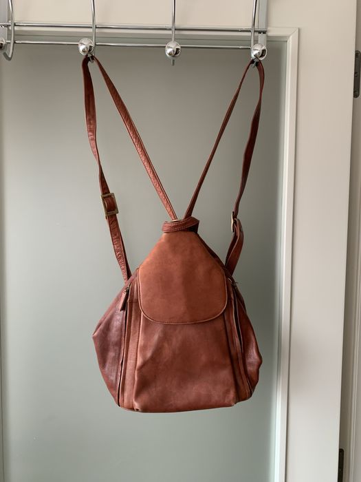 Mochila castanha em pele verdadeira Visconti64286001065345120