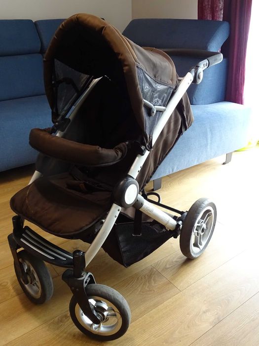 Wózek dziecięcy 2w1 (gondola + spacerówka) + akcesoria