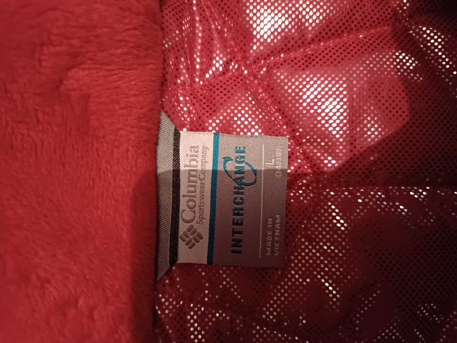columbia czerwona damska kurtka zimowa