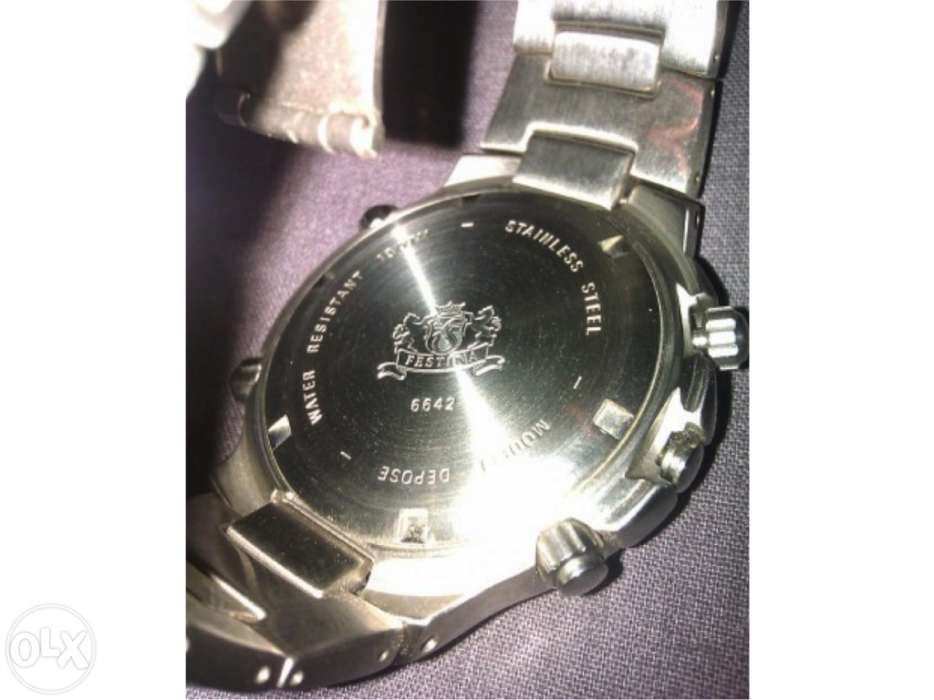 Relógio FESTINA Cronógrafo Aço Inox Quartzo Mostrador Azul