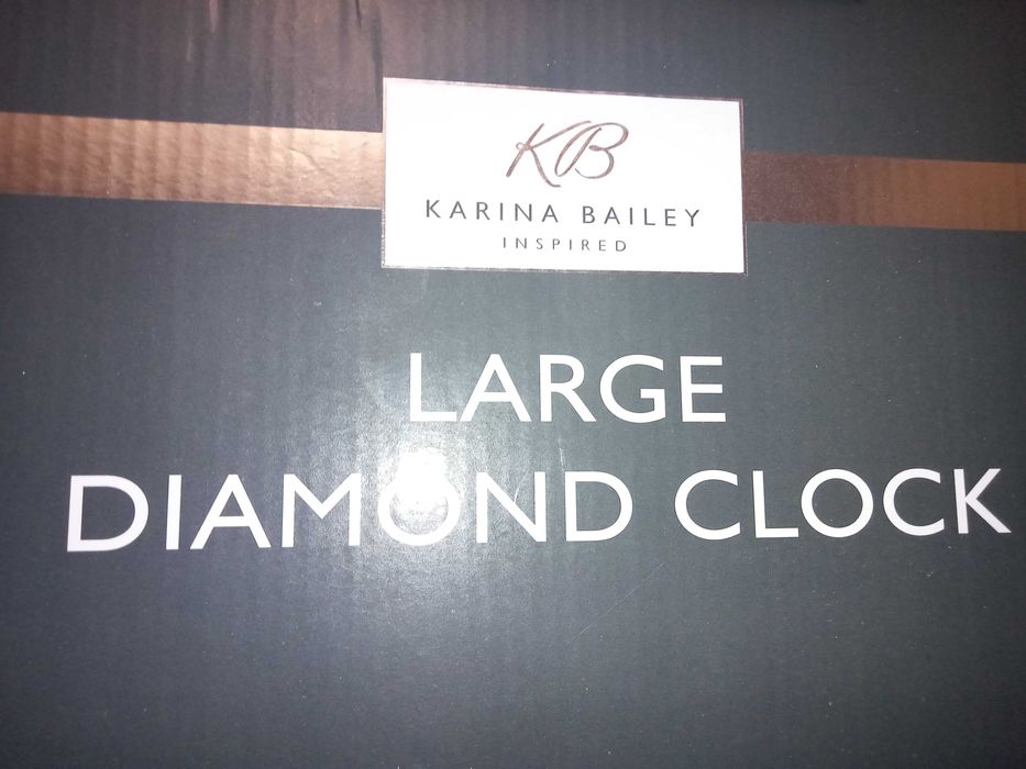 Zegar ścienny diamentowy, lustrzany, glamour, diamond clock