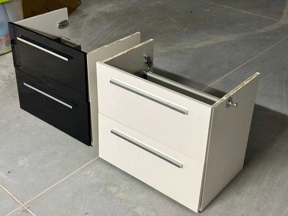 2 x szafka łazienkowa z szufladami, podwieszana, wysoka jakość, elegancja, połysk