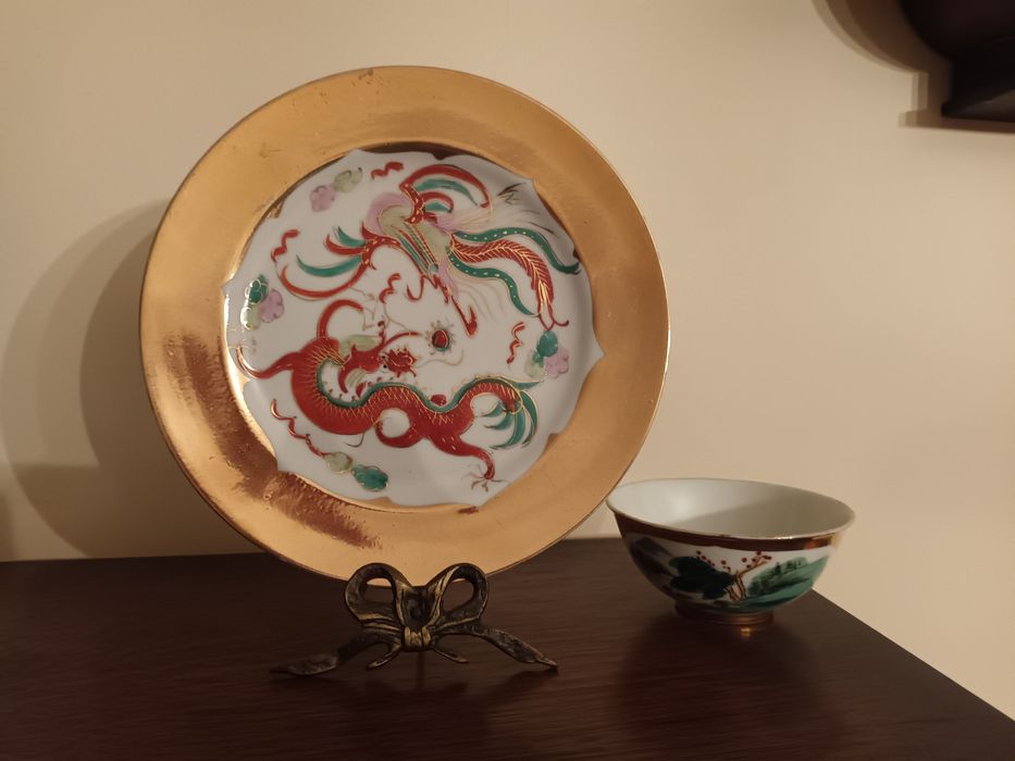 Prato e Tigela de Louça Chinesa
