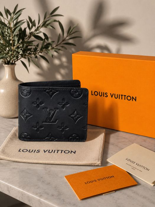 Гаманець Louis Vuitton 1:1 оригінал шкіряний чорний чоловічий жіночий унісекс преміум якість луі віттон