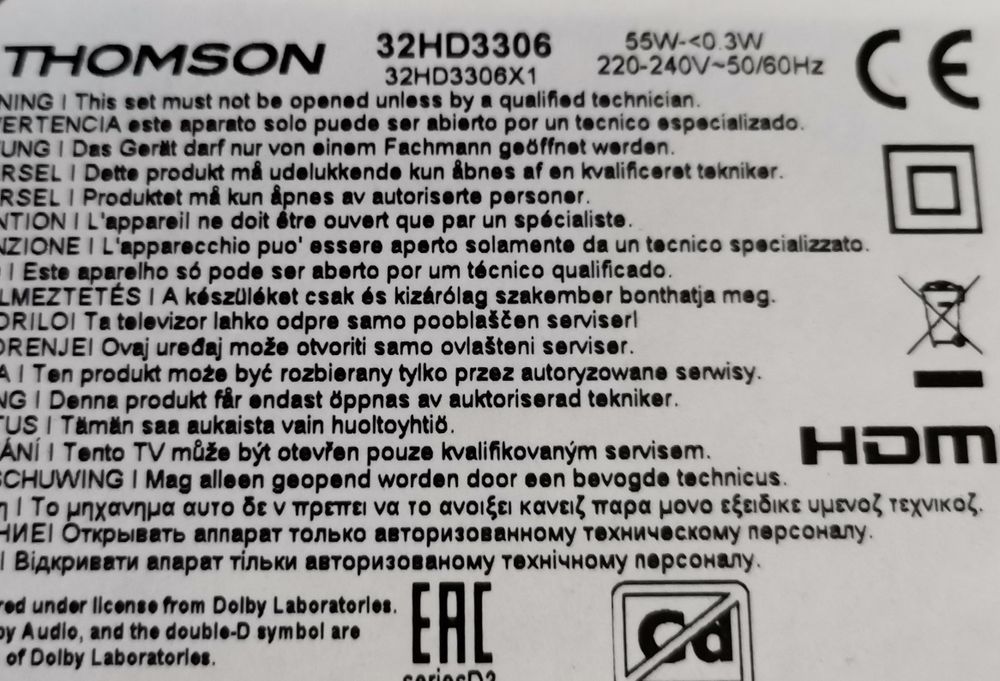 Mainboard THOMSON 32Hd3306  TPD.MS3563S.PB781