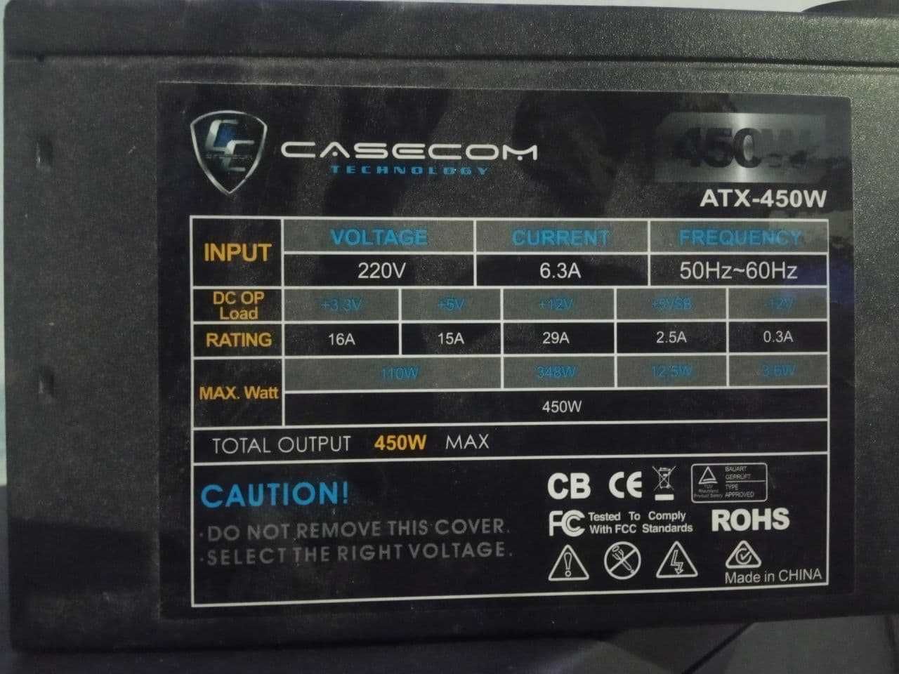Продам корпус , в комплекте блок питания 450W + в подарок дисковод: 400 ...