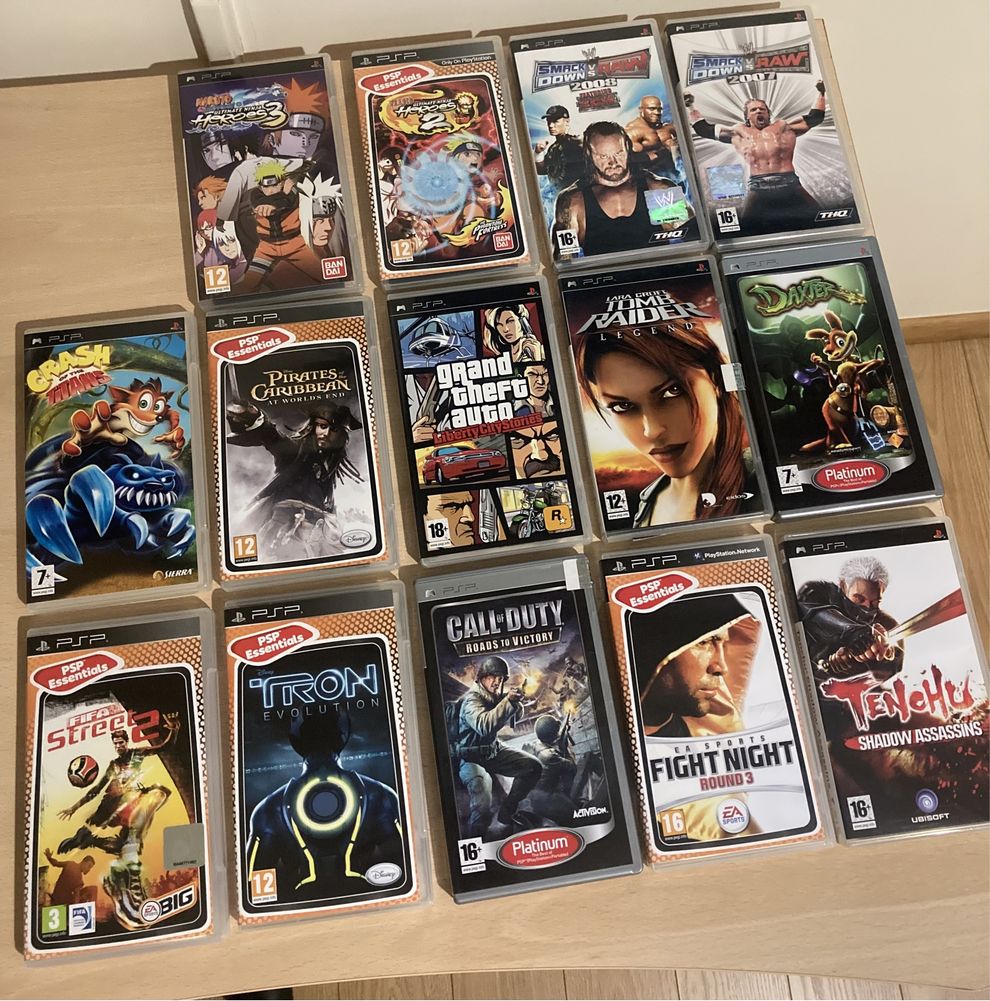 Varios Jogos PSP com Caixa