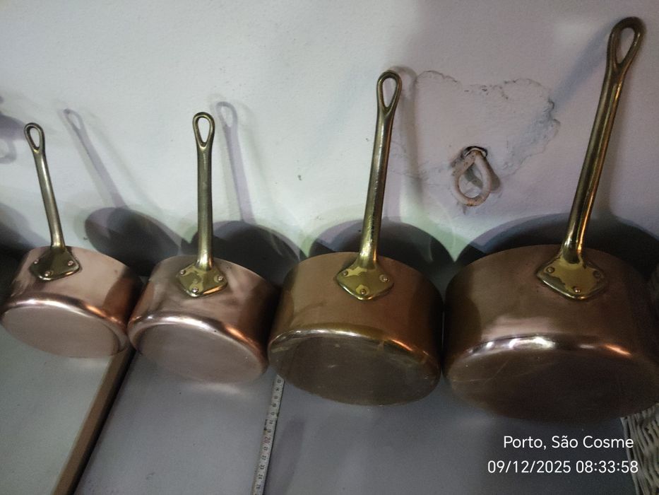 Tachos em cobre vintage